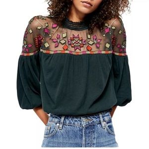 FREE PEOPLE EVERGREEN TOP. New with Tags. Size Small